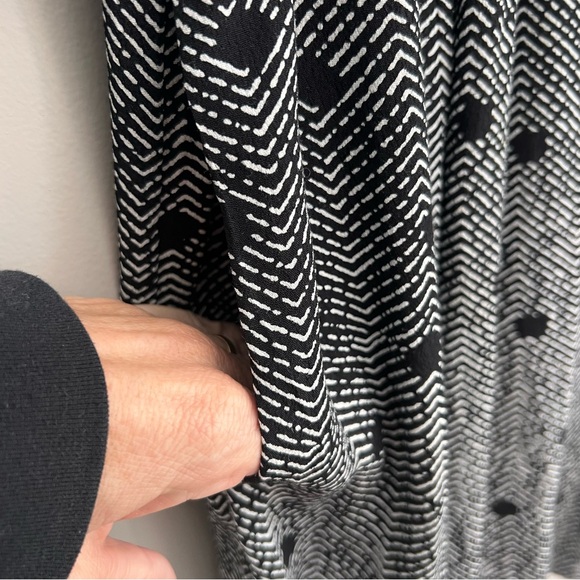 Maeve by Anthropologie Dress Galen Black White Large - Picture 4 of 7